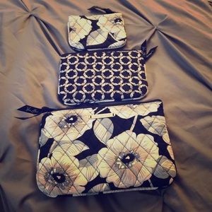 Vera Bradley Camellia 3 Set Travel Bags
